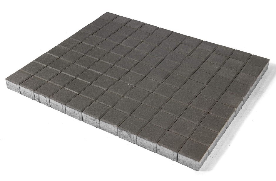 Тротуарная плитка Лувр, Серый, 100*100*60 мм